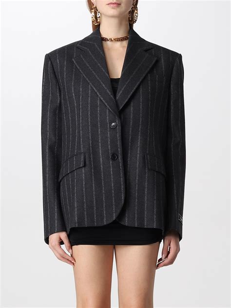 versace pinstripe blazer